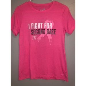 Under Armour breast cancer awareness tee